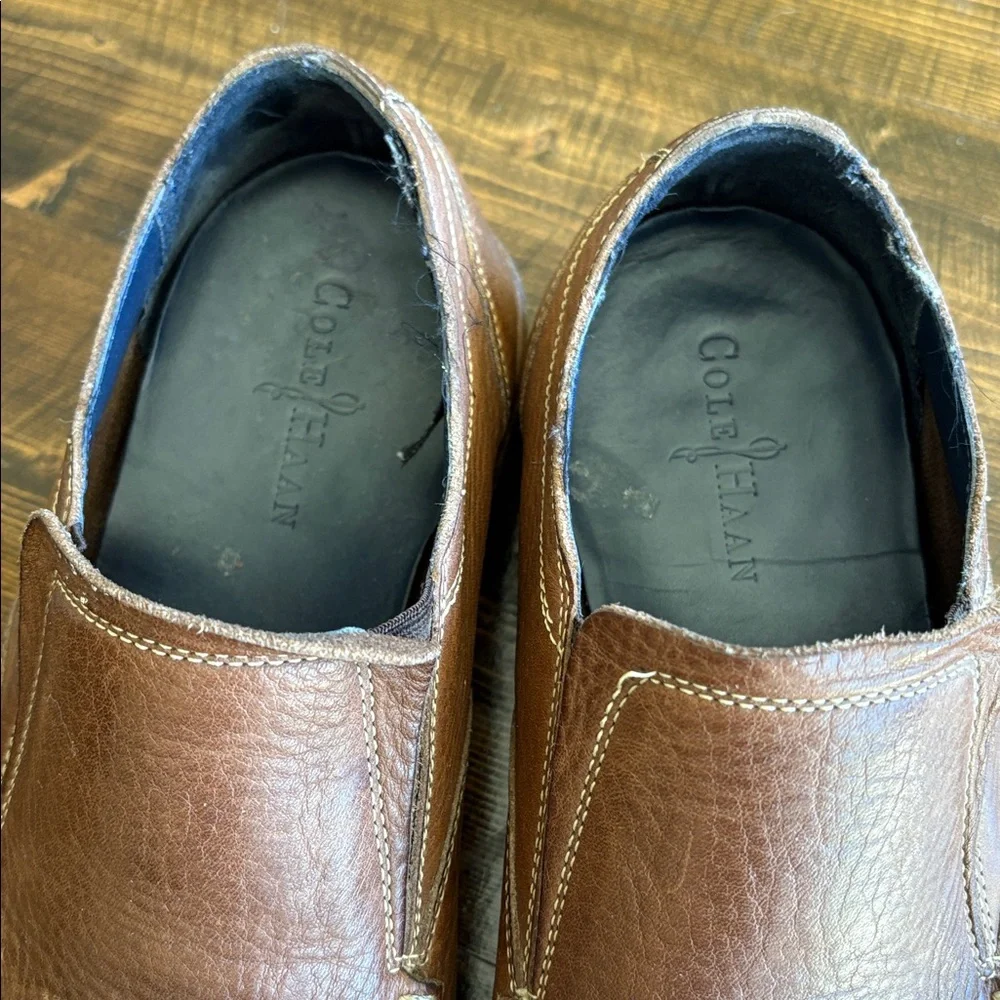 Cole Haan Brown Leather Slip-On Loafers